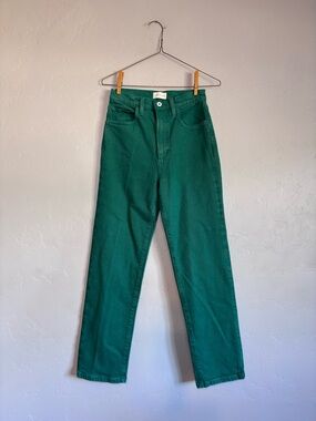 Favorite Daughter Valentina Green Straight Jeans 26